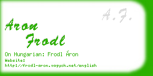 aron frodl business card
